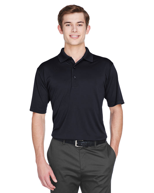 Men's Cool & Dry 8-Star Elite Performance Interlock Polo - Black