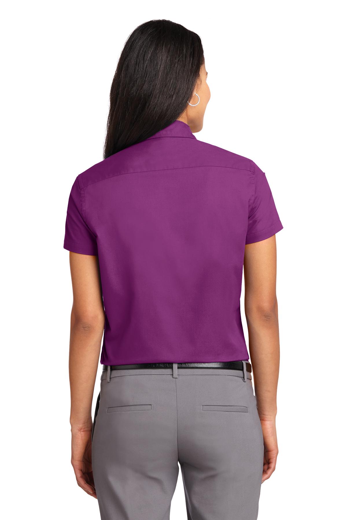 Women's Short Sleeve Easy Care Shirt - Deep Berry