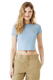 Bella + Canvas 1010J2 - Women's Micro Ribbed Baby Tee - Solid Baby Blue Blend