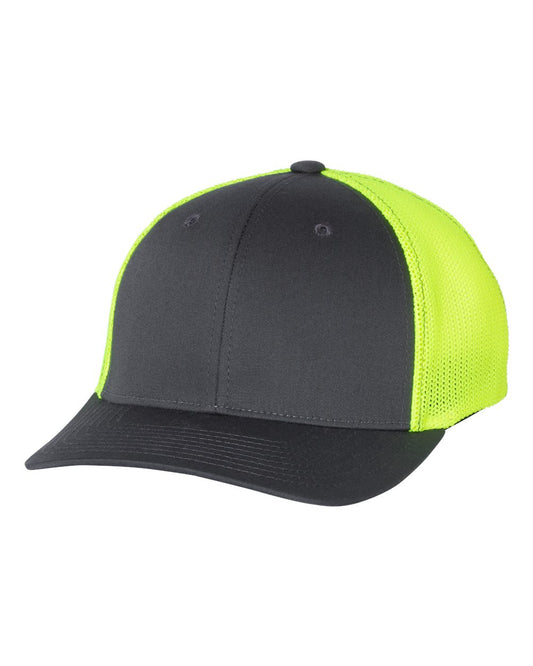 Fitted Trucker with R-Flex - Charcoal / Neon Yellow