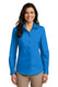 Port Authority LW100 - Women's Long Sleeve Carefree Poplin Shirt - Coastal Blue