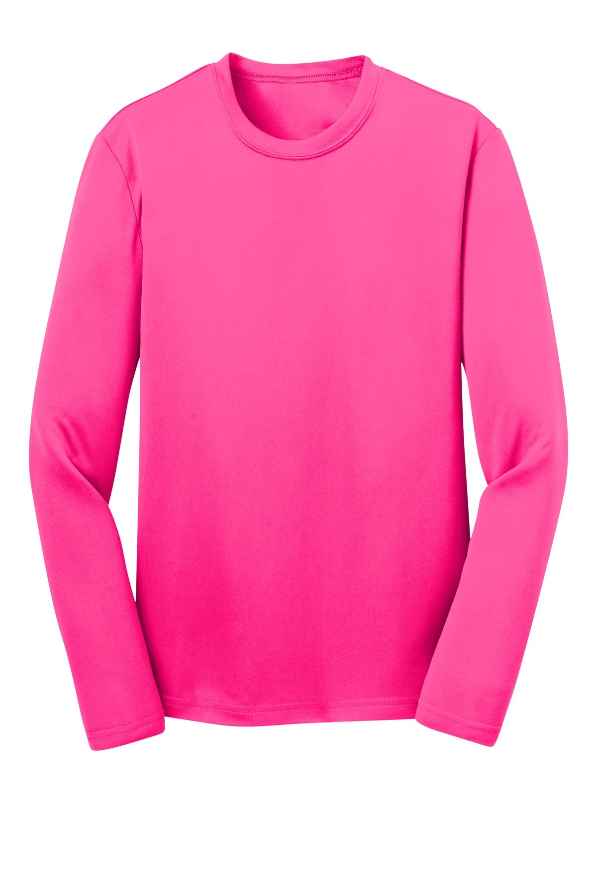 Youth Long Sleeve PosiCharge Competitor Tee - Neon Pink