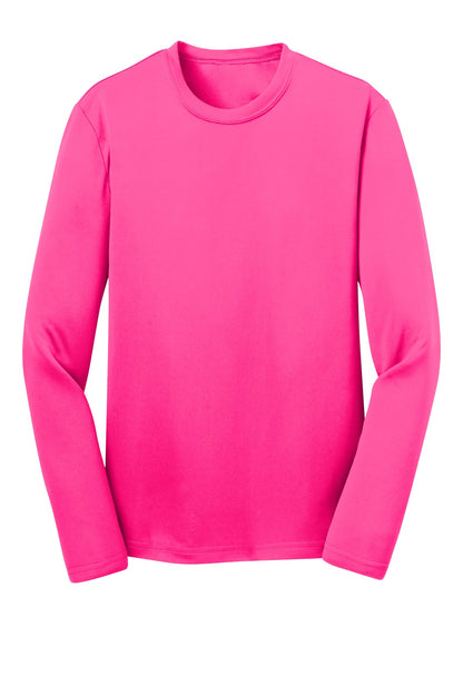 Youth Long Sleeve PosiCharge Competitor Tee - Neon Pink