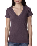 Women's Triblend Deep V - Vintage Purple