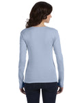 Women's Stretch Rib Long-Sleeve T-Shirt - Baby Blue