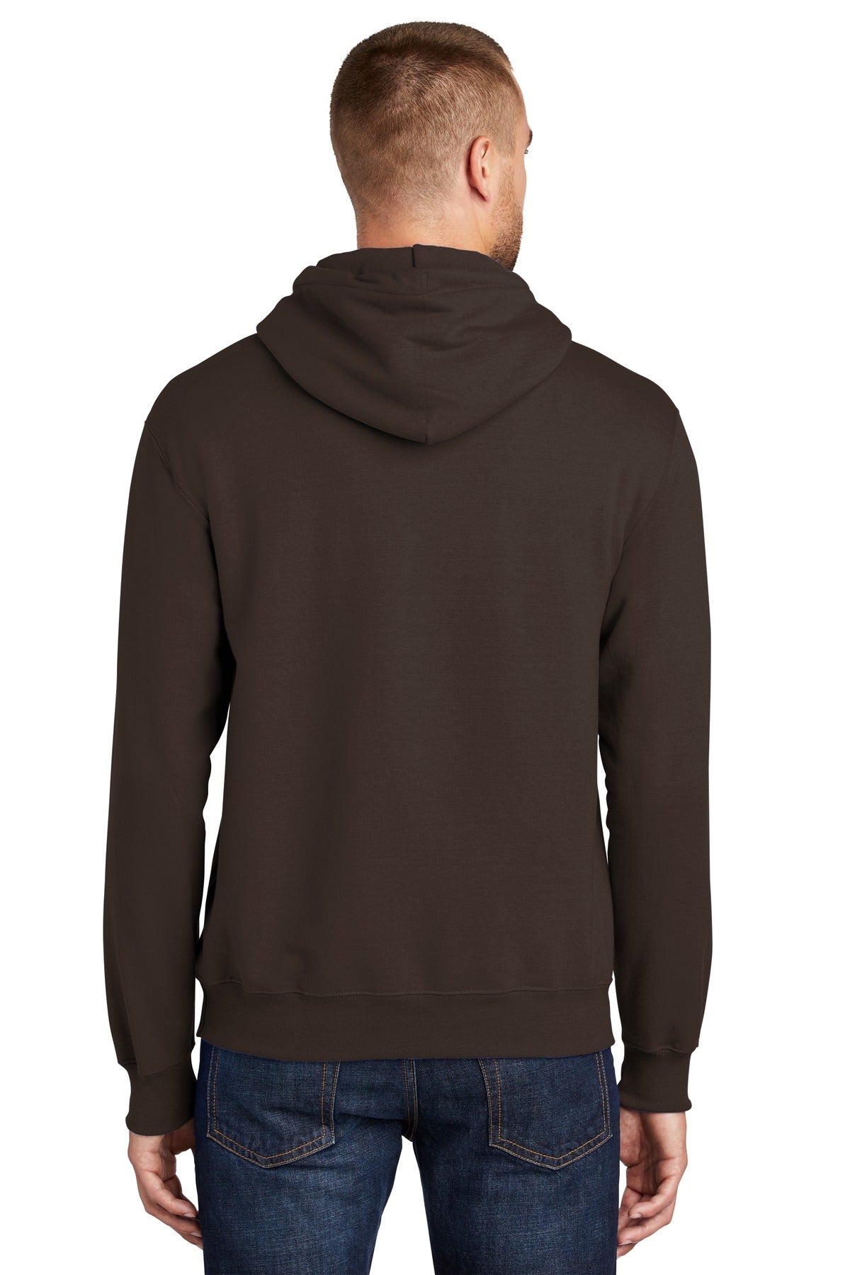 Unisex Tall Essential Fleece Pullover Hoodie - Dark Chocolate
