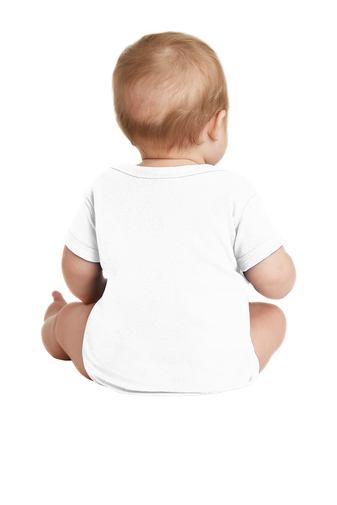 Infant Baby Rib Bodysuit - White