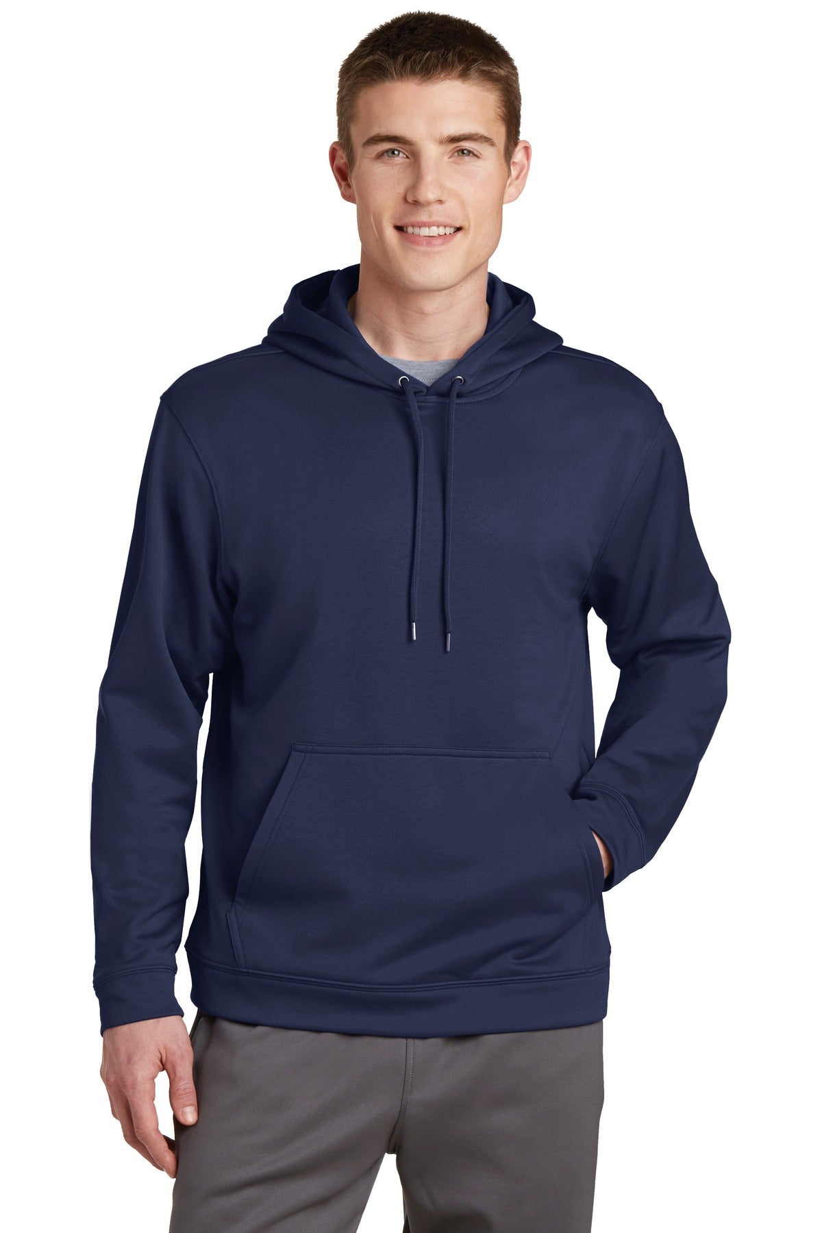Sport-Wick Fleece Hooded Pullover - Navy