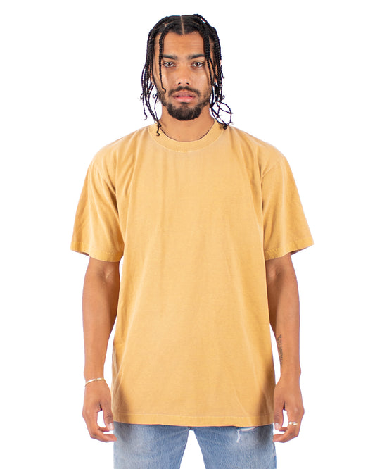 Garment-Dyed Crewneck T-Shirt - Mustard
