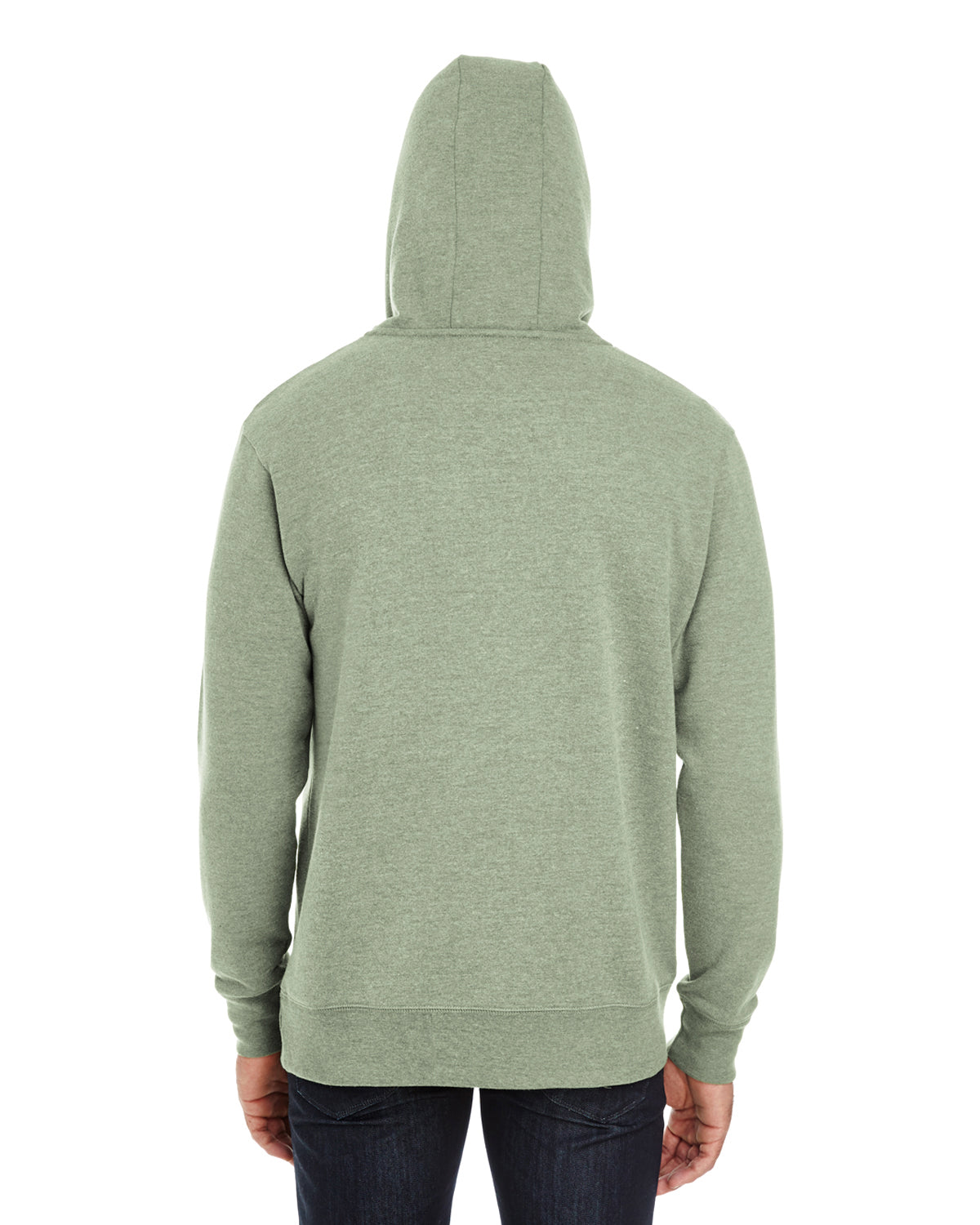 Unisex Triblend French Terry Hoodie - Army Heather