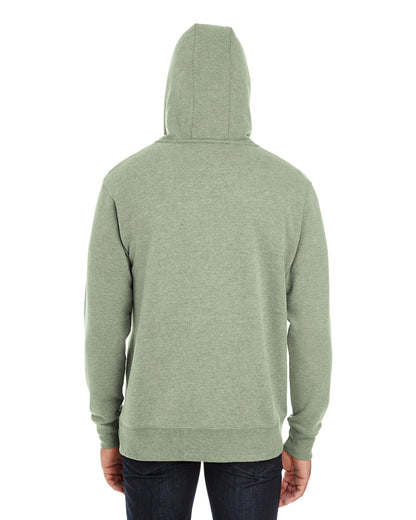 Unisex Triblend French Terry Hoodie - Army Heather