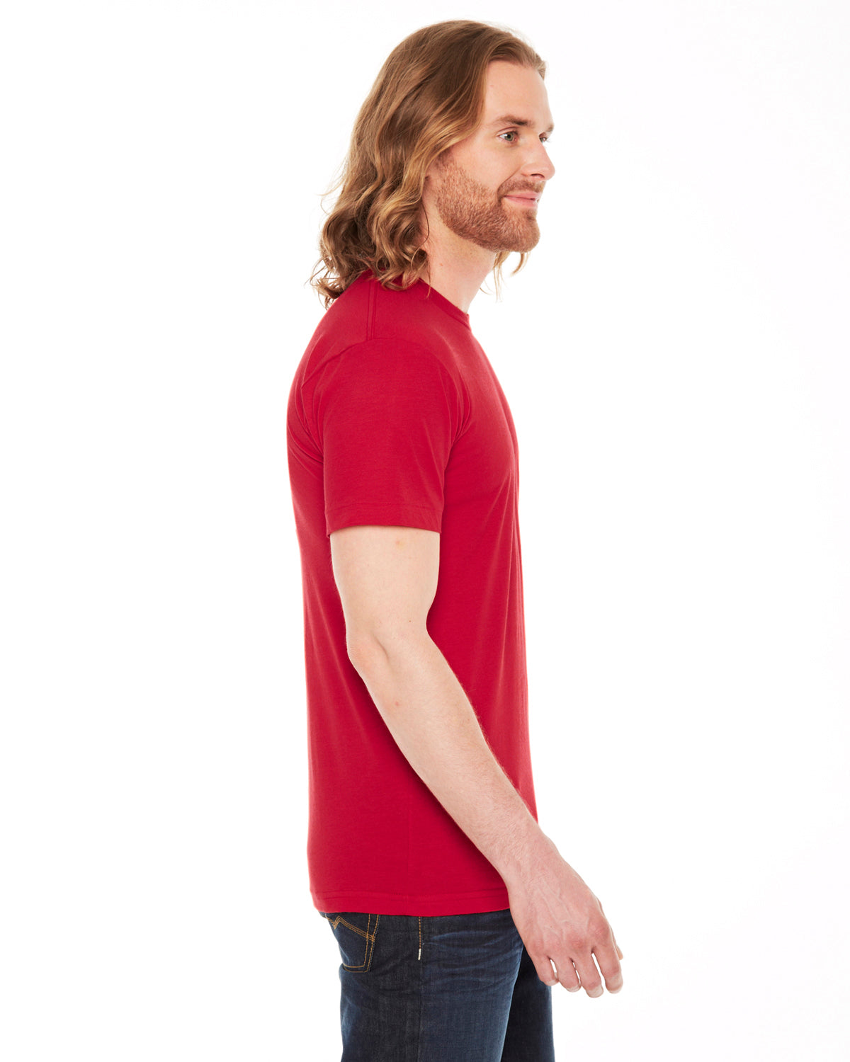 Unisex Poly-Cotton USA Made Crewneck T-Shirt - Red
