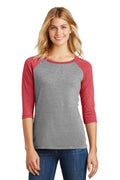 Women's Perfect Tri 3/4-Sleeve Raglan - Red Fr / Gray Fr