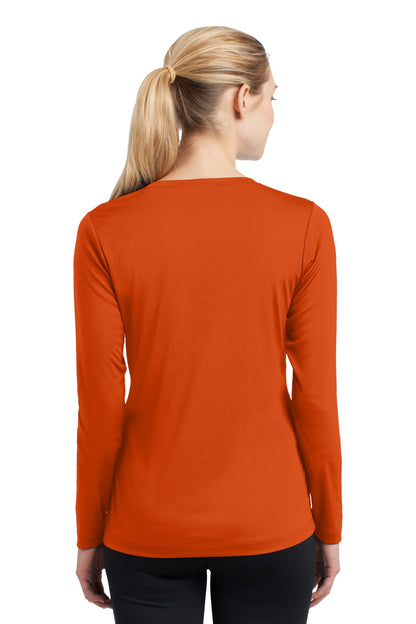 Women's Long Sleeve PosiCharge Competitor V-Neck Tee - Deep Orange