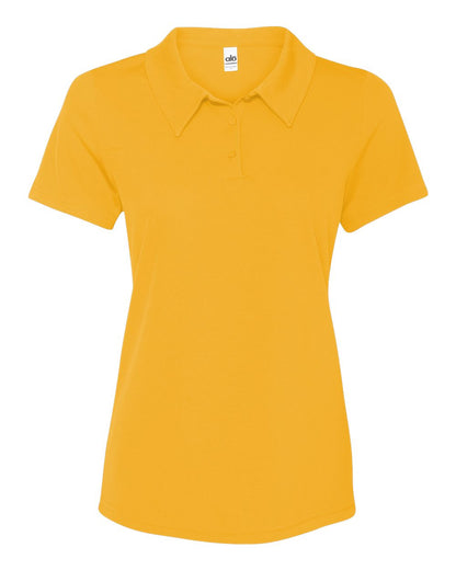 Women's Performance 3-Button Mesh Sport Shirt - Sport Athletic Gold