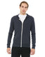 Bella + Canvas 3939 - Unisex Triblend Full-Zip Lightweight Hoodie - Solid Dark Gray Triblend