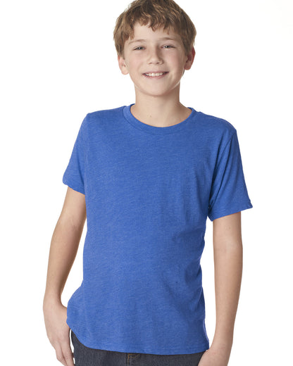 Youth Triblend Crew - Vintage Royal