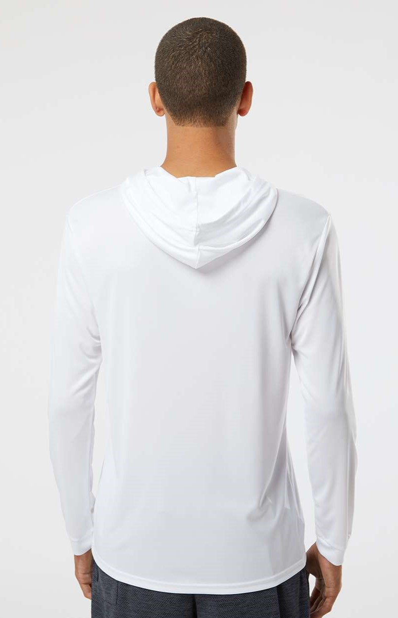 Unisex Long Sleeve Performance Hoodie - White
