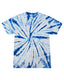 Tie-Dye CD100Y - Youth 100% Cotton T-Shirt - WHITE/ ROYAL