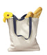 BAGedge BE010 - Canvas Tote with Contrasting Handles - Natural / Navy