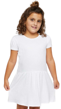 Toddler Baby Rib Dress - White