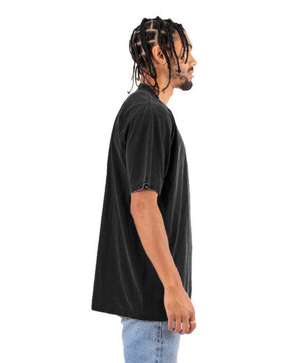 Garment-Dyed Crewneck T-Shirt - Black