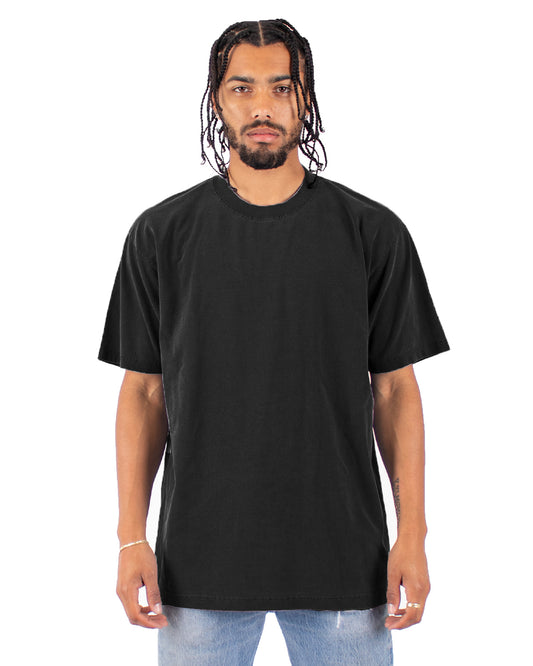 Garment-Dyed Crewneck T-Shirt - Black