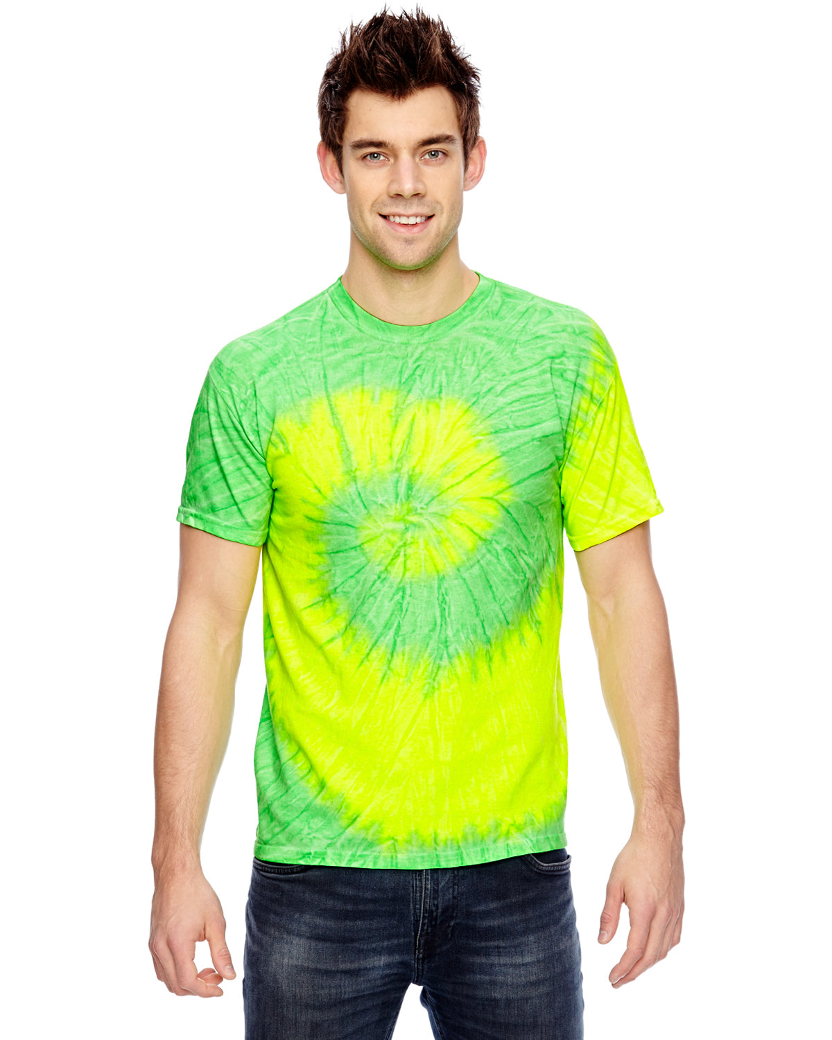 Unisex 100% Cotton T-Shirt - Flo Yellow / Lime