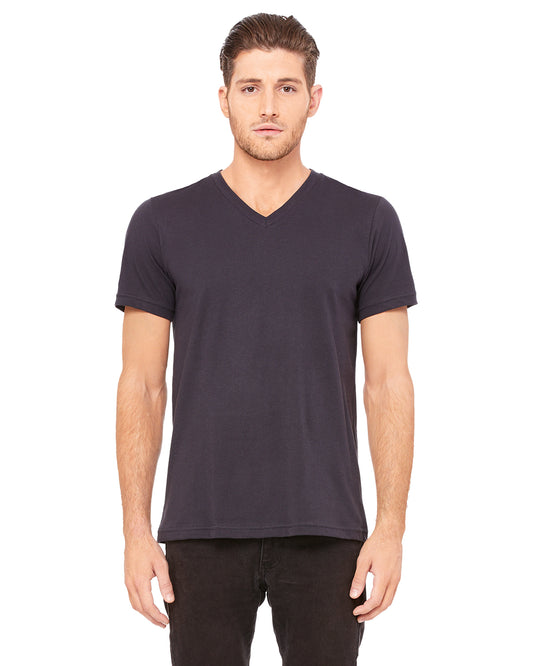 Unisex Jersey Short-Sleeve V-Neck T-Shirt - Dark Gray