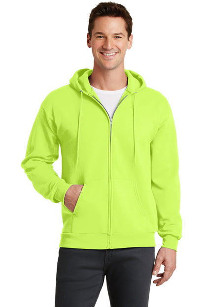 Unisex Core Fleece Full-Zip Hoodie - Neon Yellow