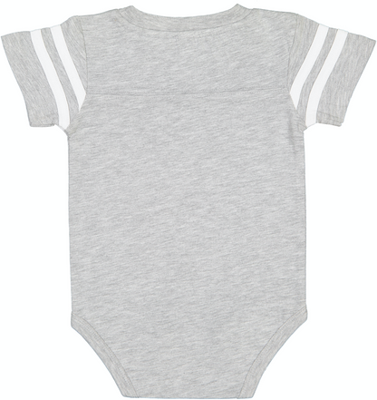 Infant Football Bodysuit - Vintage Heather / Blend White