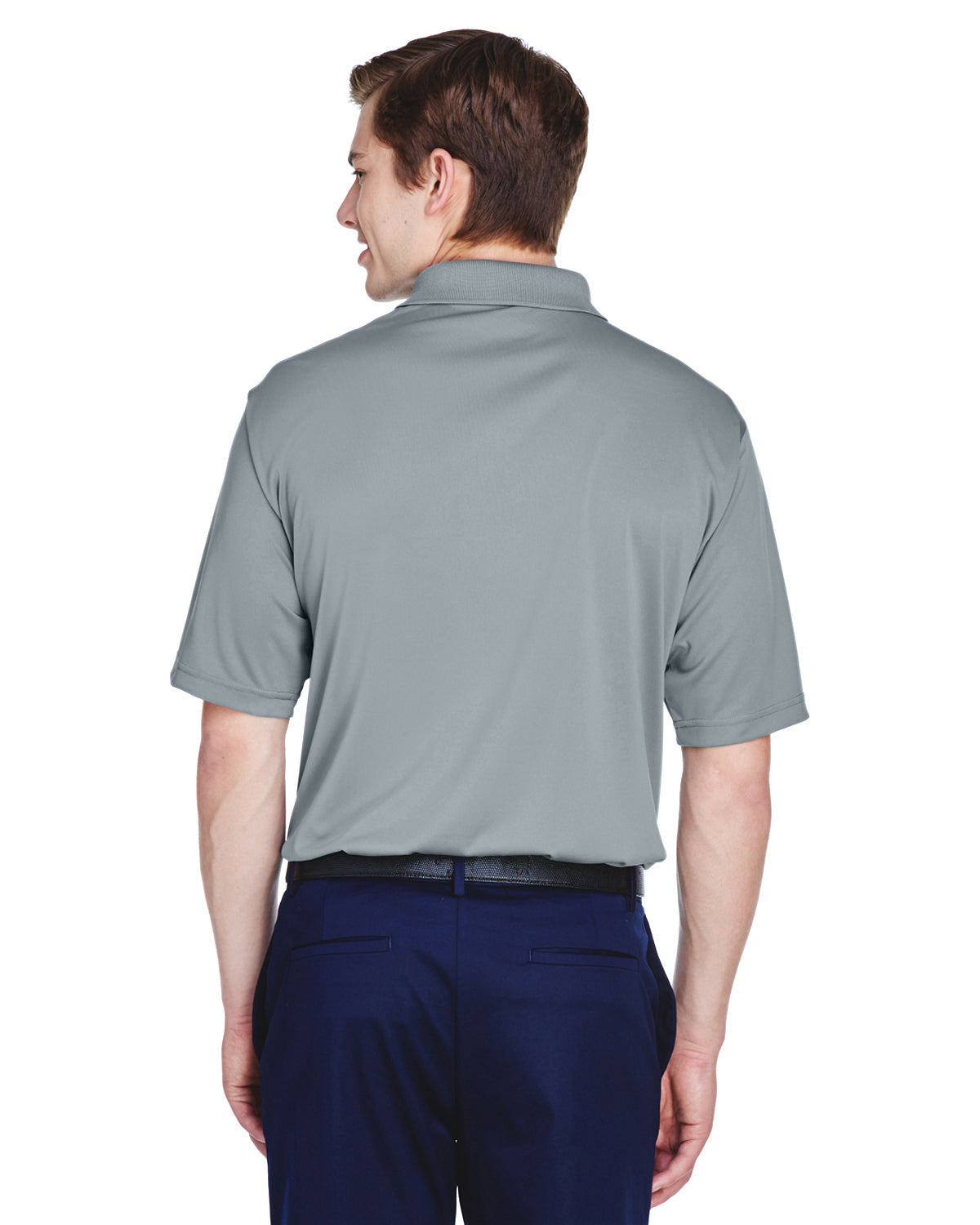 Men's Cool & Dry 8-Star Elite Performance Interlock Polo - Silver