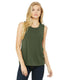 Bella + Canvas B8803 - Women's Flowy Scoop Muscle Tank - Military Green