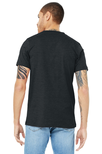 Unisex Jersey Short-Sleeve V-Neck T-Shirt - Heather Dark Gray