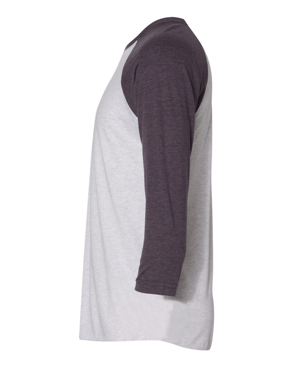 Unisex Triblend 3/4-Sleeve Raglan - Vintage Purple / Heather White