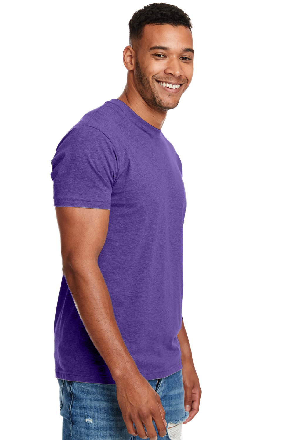 Unisex CVC Crewneck T-Shirt - Purple Rush