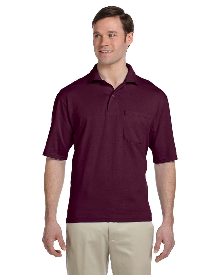 Unisex SpotShield��� Pocket Jersey Polo - Maroon