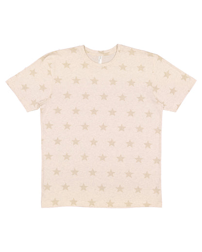 Unisex Star Print T-Shirt - Natural Heather Star