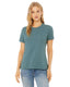 Bella + Canvas 6400CVC - Women's Heathered Relaxed Jersey Short-Sleeve T-Shirt - Heather Deep Teal