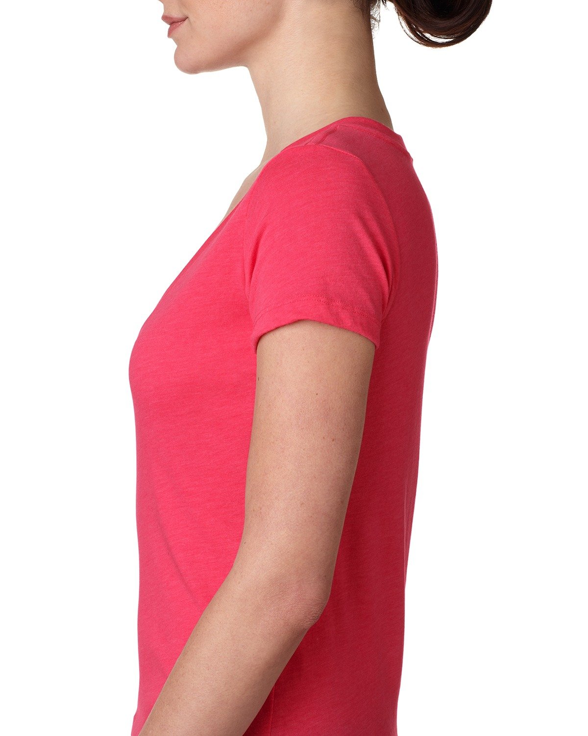 Women's Triblend Deep V - Vintage Shocking Pink
