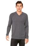 Unisex V-Neck Lightweight Sweater - Heather Dark Gray