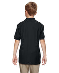 Youth Double Piqué Polo - Black