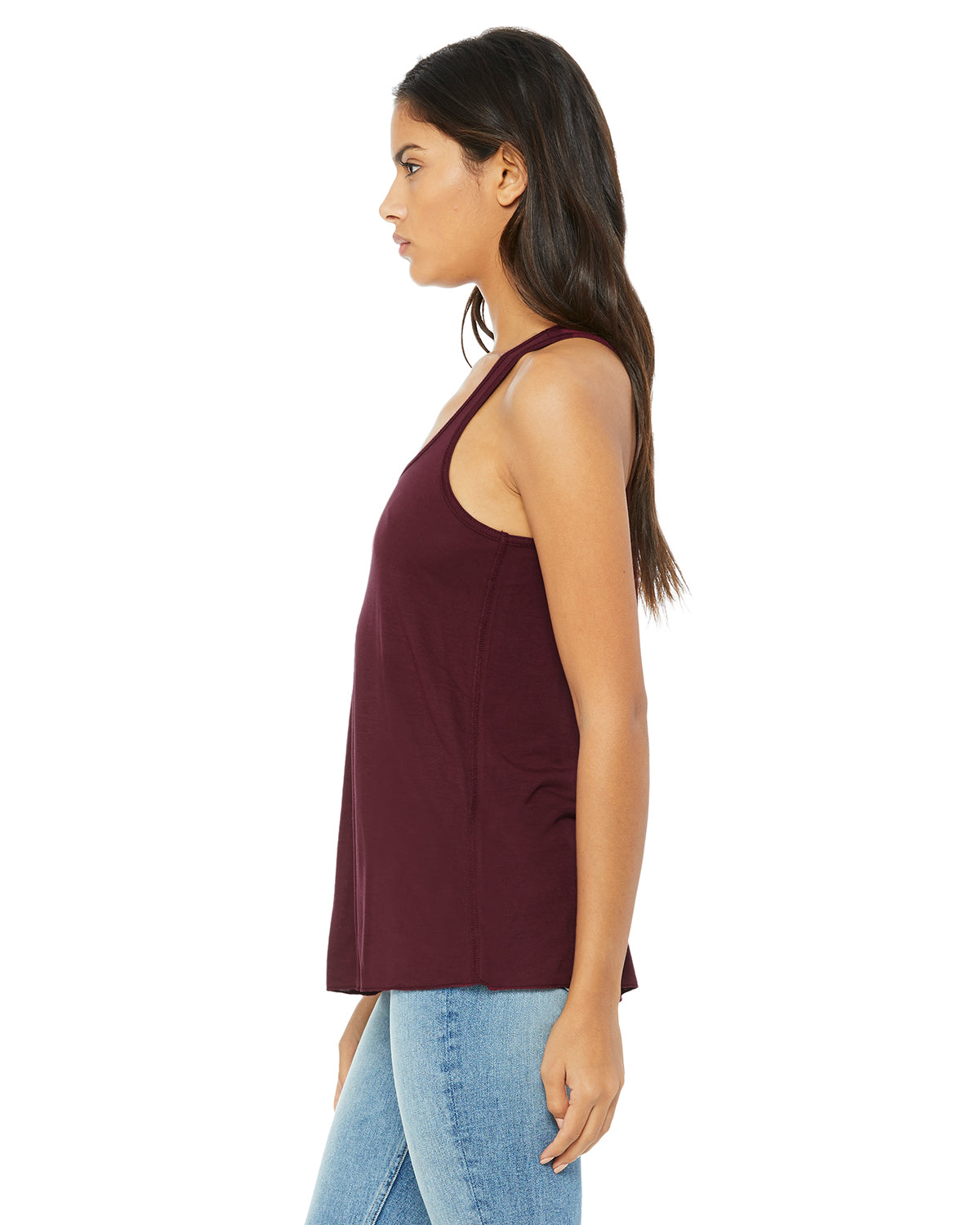 Women's Flowy Racerback Tank - Maroon