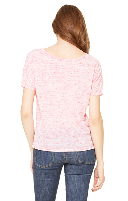 Women's Slouchy T-Shirt - Red Marble