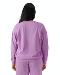 Unisex Lighweight Cotton Crewneck Sweatshirt - Neon Violet
