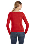 Women's Sponge Fleece Wide Neck Sweatshirt - Red