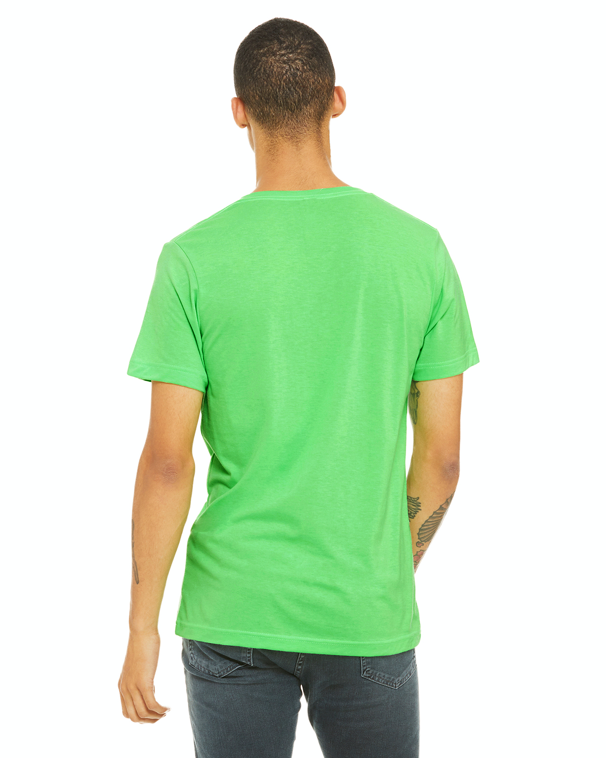 Unisex Jersey Short-Sleeve V-Neck T-Shirt - Neon Green