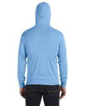 Unisex Triblend Full-Zip Lightweight Hoodie - Athletic Blue Triblend