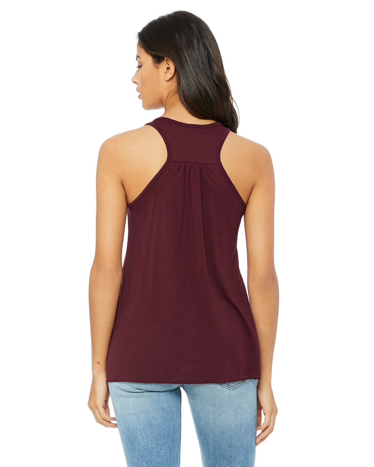 Women's Flowy Racerback Tank - Maroon