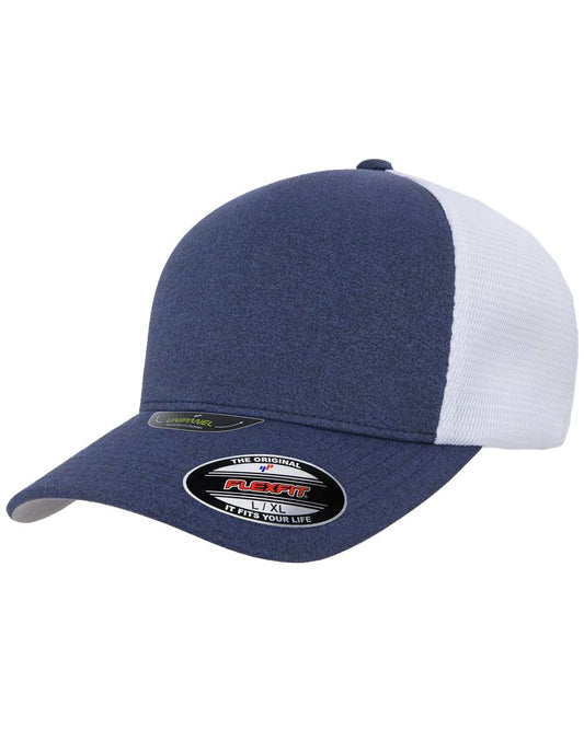 Flexfit Unipanel Cap - Melange Navy/ White